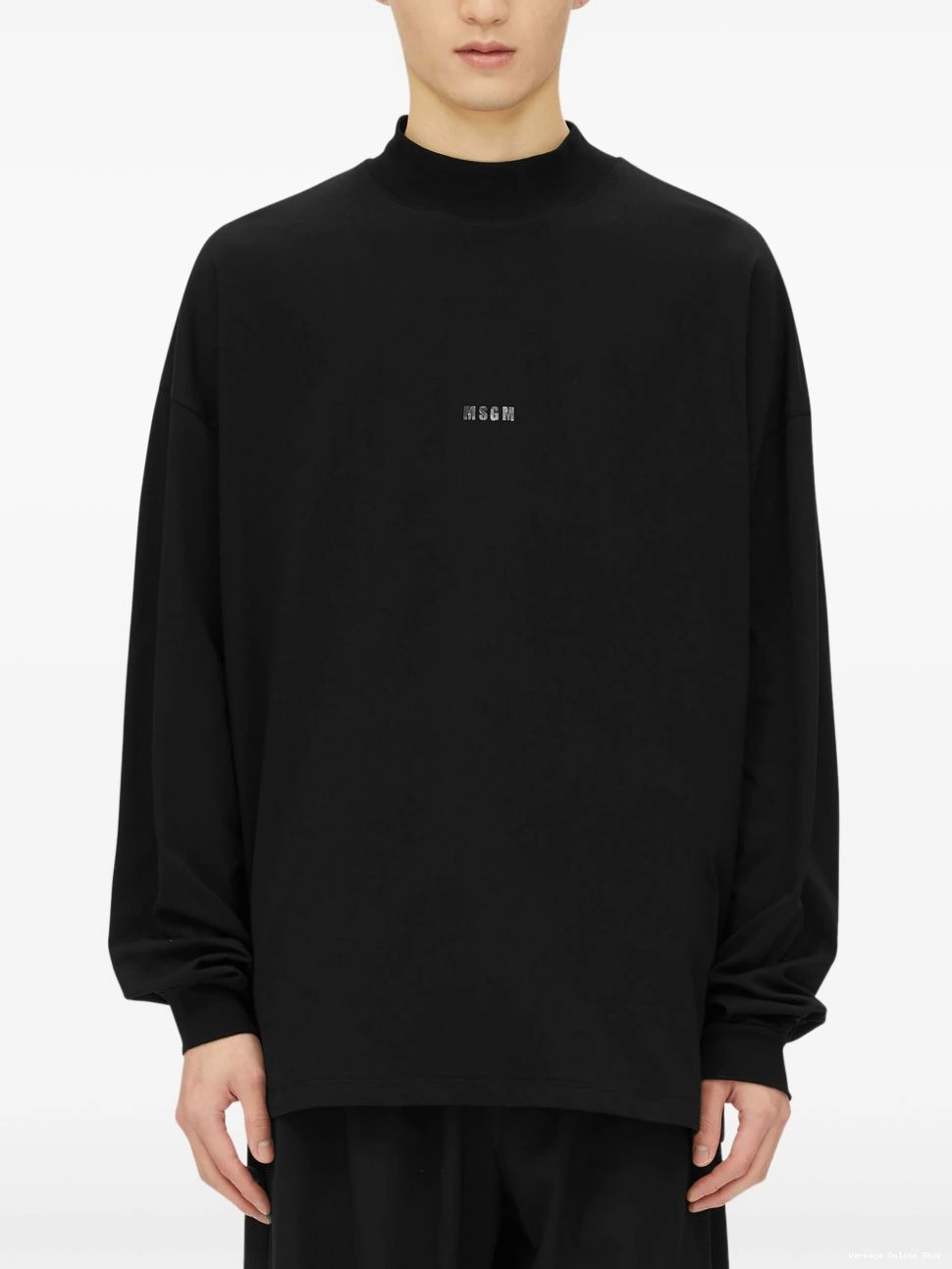 Cheap slogan-print T-shirt Versace long-sleeve Women 0711